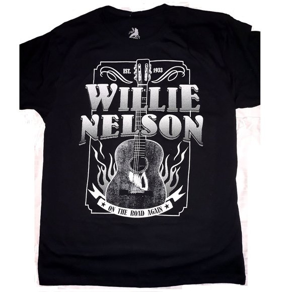 Willie Nelson On The Road Again country rock Official T-Shirt XL NWT - Picture 2 of 3